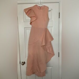 Peach/pink ruffled dress